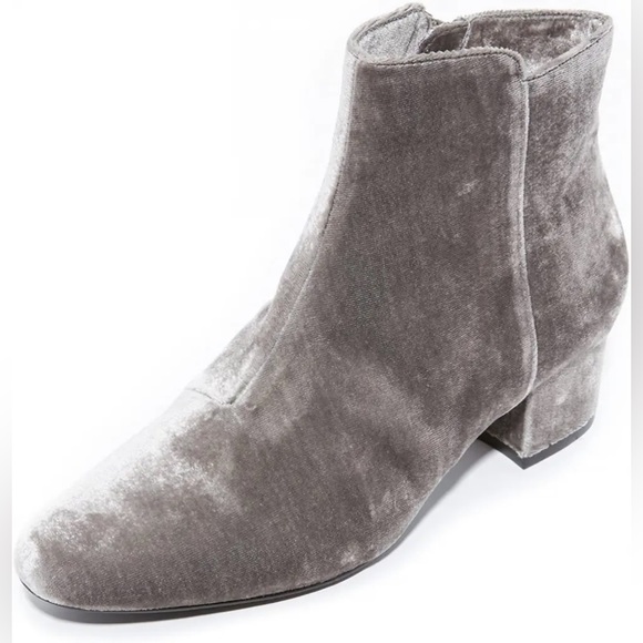 JOIE Fenellie Gray Velvet Ankle Boot - Picture 2 of 8